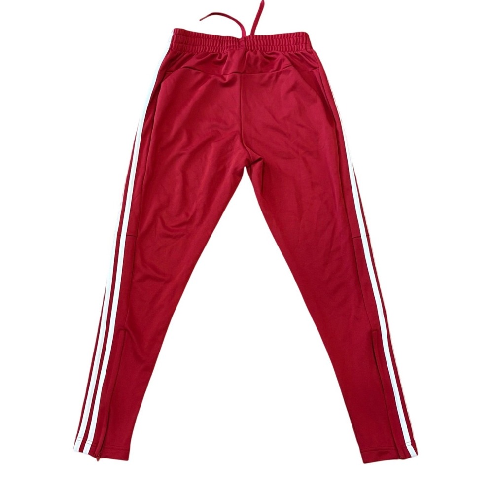 Adidas Track Pants Women XS Red Tiro 3-Stripe‎ Athletic Joggers Zipper Cuffs - Picture 3 of 9